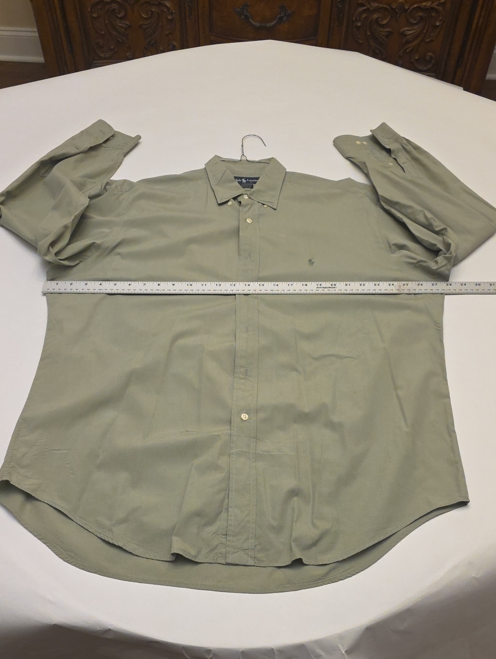 Ralph Lauren Men's Long-Sleeve Button-Down Shirt in Sage Green